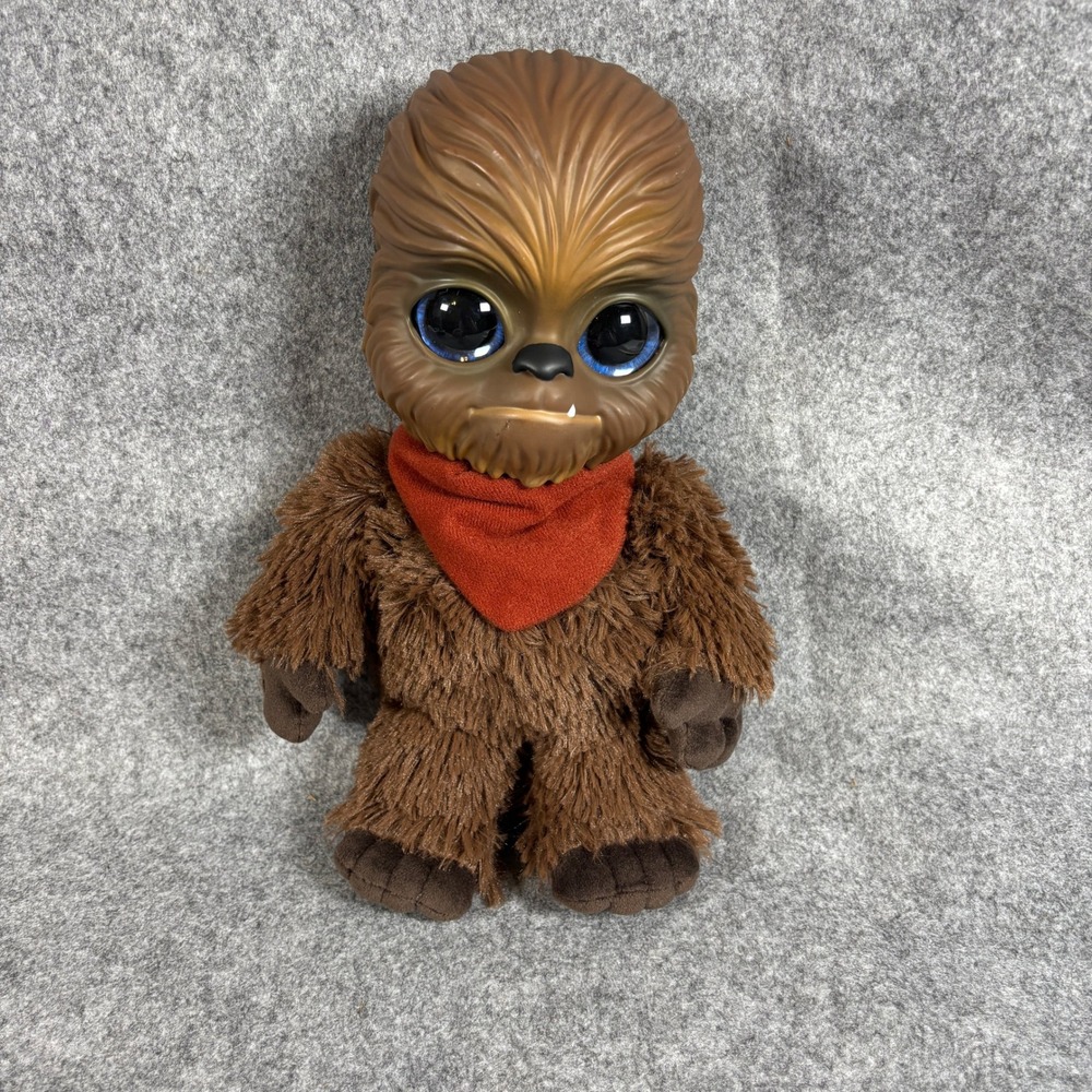 Star Wars Chewbacca Stylized Plush 10" Molded Plastic Head Wookiee Furry Toy Red